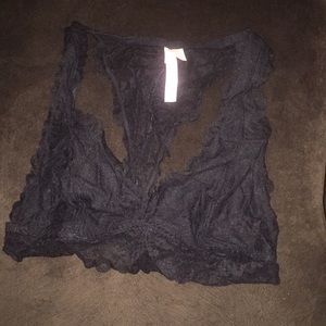 Black Lace Bralette PINK L